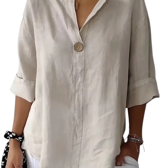 Loose Fitting Top V-Neck - Picture 1 of 3